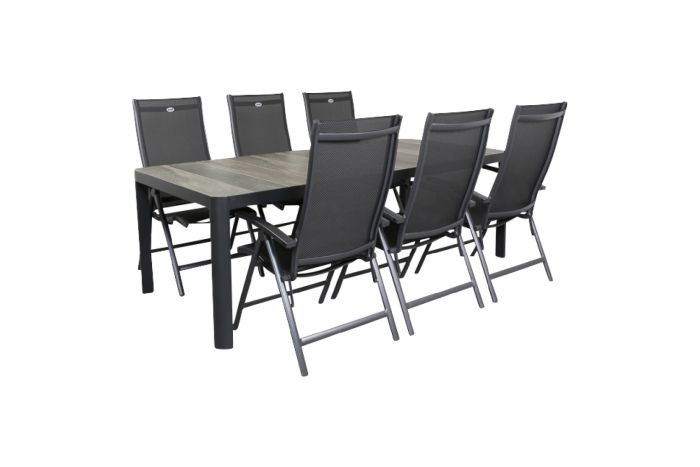 Hartman Salvatore/Queens 220x100 cm. verstelbare 6-persoons tuinset