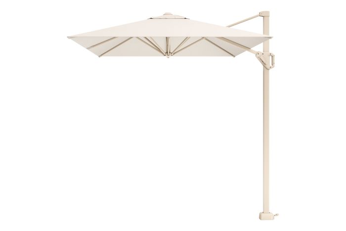Platinum Voyager Vierkante Zweefparasol T1 2,5x2,5 m. - Sand Ivory