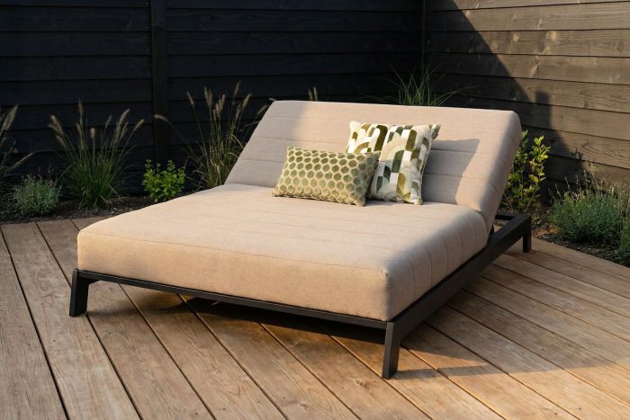 Mexico 2-persoons sunbrella ligbed - Taupe