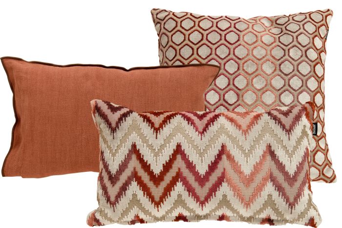 Hartman sierkussenset Lela Pink/Bella Cognac/Mimi Pink - 3 st.