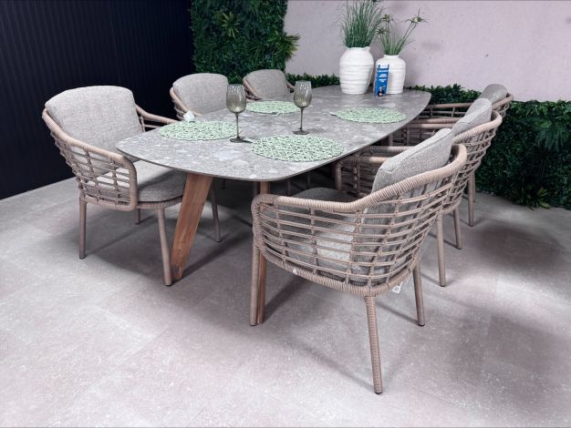 4SO Como/Montana 6-persoons tuinset Deens ovaal - SHOWMODEL DUIVEN