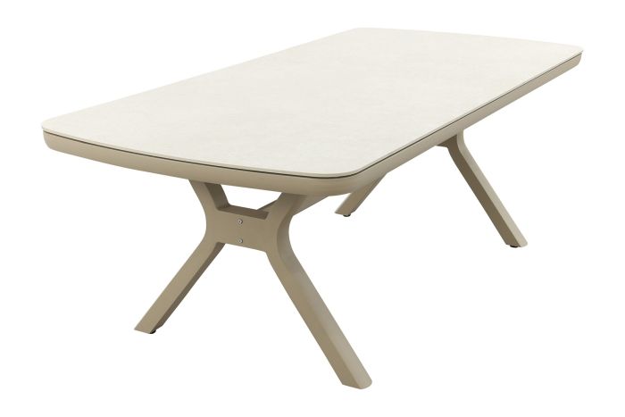 Ponto dining tuintafel keramiek 220x100 cm. - Latte