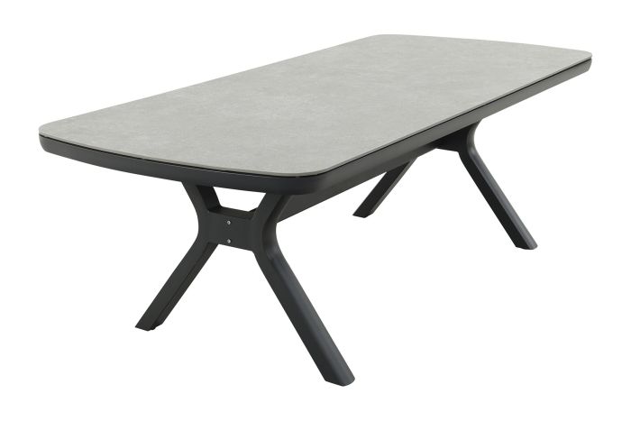 Ponto dining tuintafel keramiek 220x100 cm. - Royal Grey