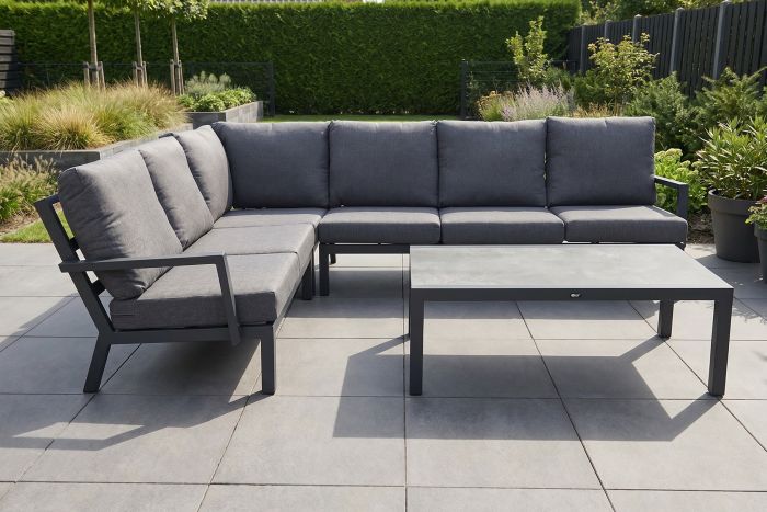 Rockford/Atlanta aluminium loungeset (5-delig) - Antraciet