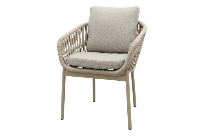 Romeo rope dining tuinstoel - Latte