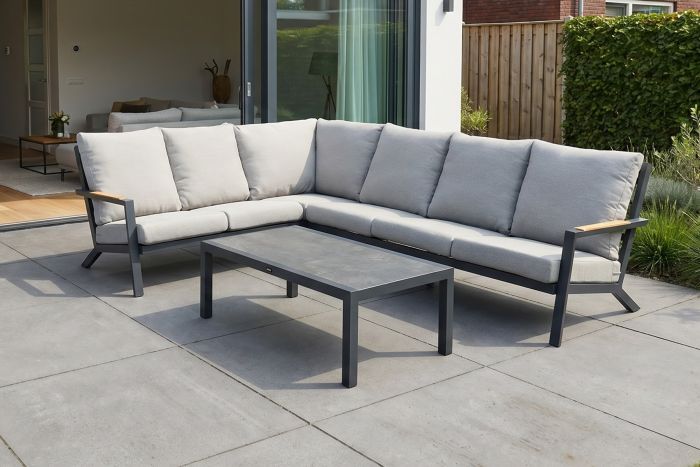 Santos/Atlanta aluminium loungeset - Antraciet