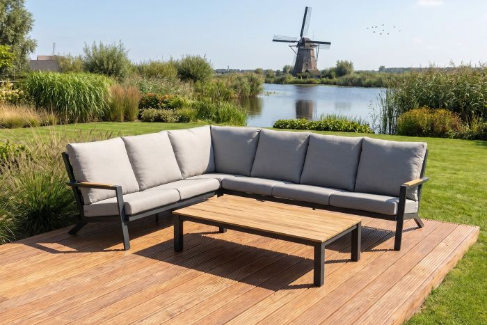 Santos/Mindo 150x75 cm. loungeset - Antraciet/Teak