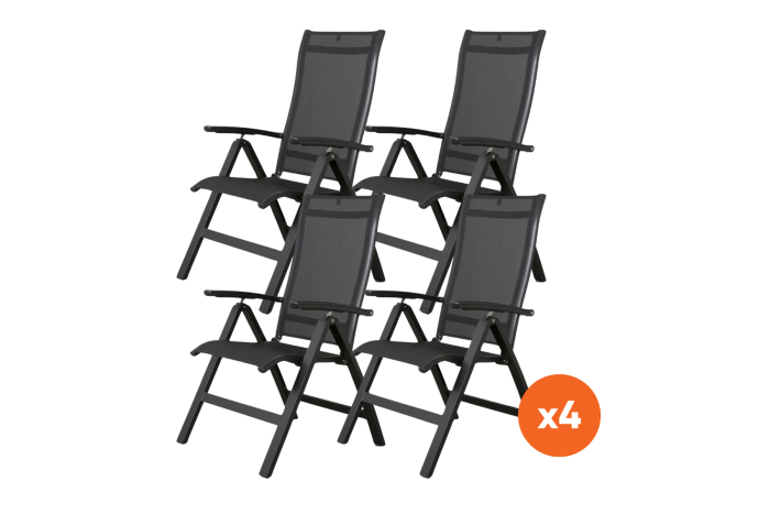 Set van 4 - Kettler Altura Curve aluminium standenstoel