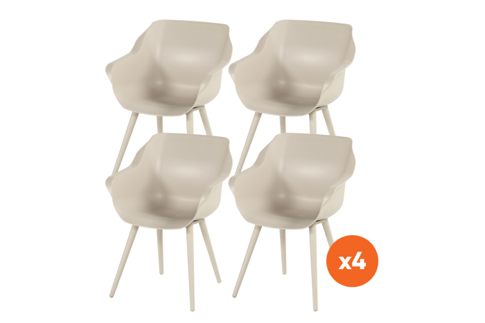 Set van 4 - Hartman Sophie Studio dining kuipstoel - Sand