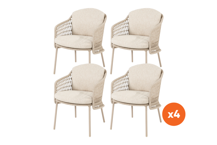 Set van 4 - 4SO Puccini dining tuinstoelen