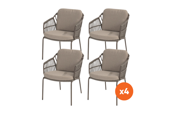 Set van 4 - 4SO Capalbio dining tuinstoel - Terre