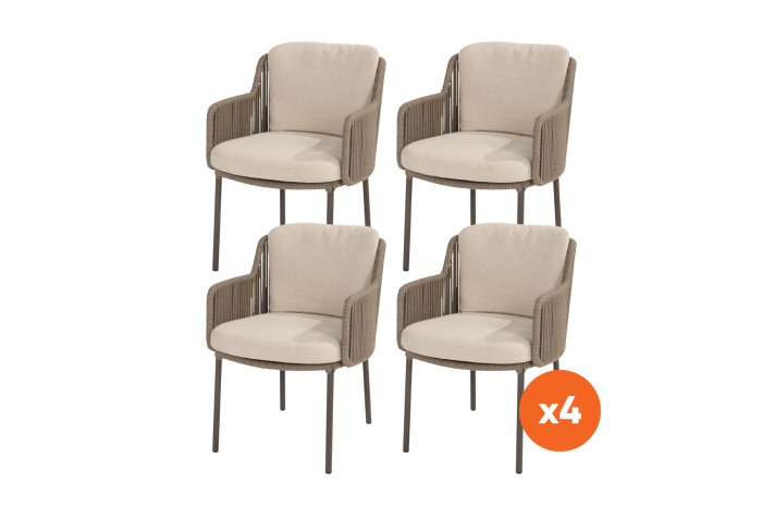 Set van 4 - 4SO Bernini dining tuinstoel - Terre