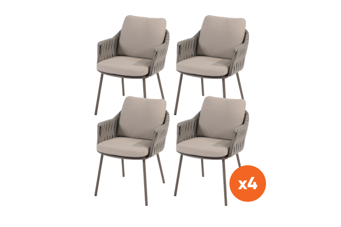 Set van 4 - Taste Cannes dining tuinstoel - Terre