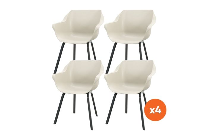 Set van 4 - Hartman Sophie Element dining kuipstoel - Zand (Special)