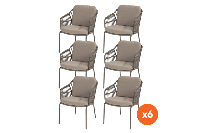 Set van 6 - 4SO Capalbio dining tuinstoel - Terre