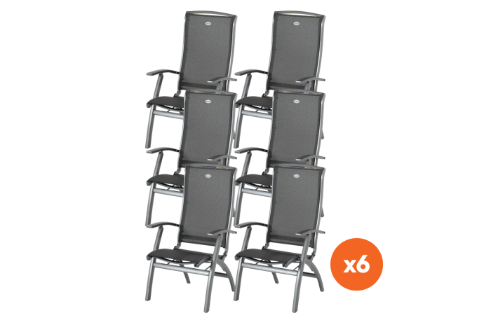 Set van 6 - Hartman Da Vinci aluminium standenstoel