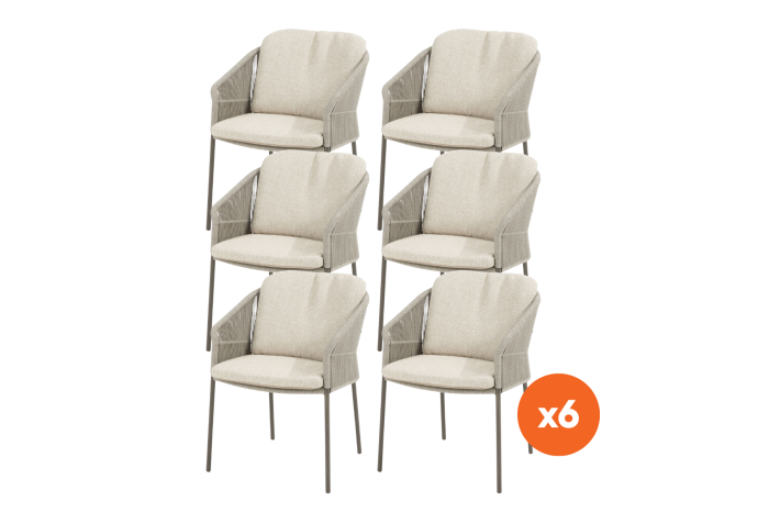 Set van 6 - Taste Florence dining tuinstoel - Terre