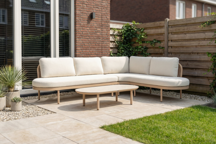 Hartman Bilbao ronde loungeset - Cappuccino