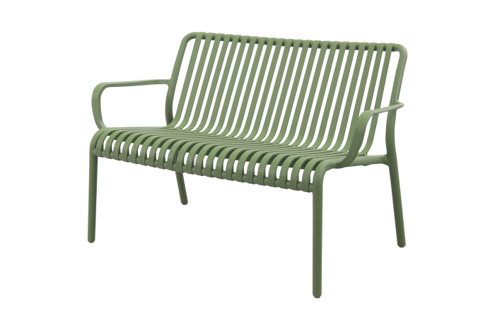 Stripe loungebank 2-zits - mosgroen 
