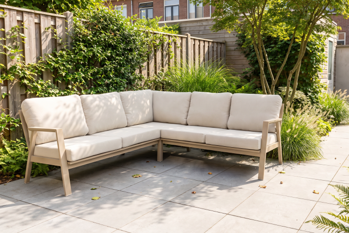 Viento aluminium hoekbank - Latte