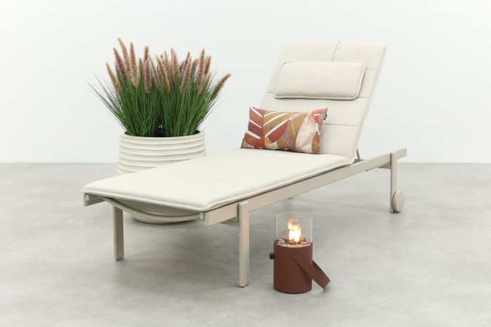 Wave 1-persoons ligbed - Mokka 