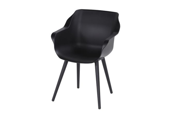 Maand vluchtelingen belegd broodje Hartman Sophie Studio dining armstoel - Black - Alu - Vdgarde.nl