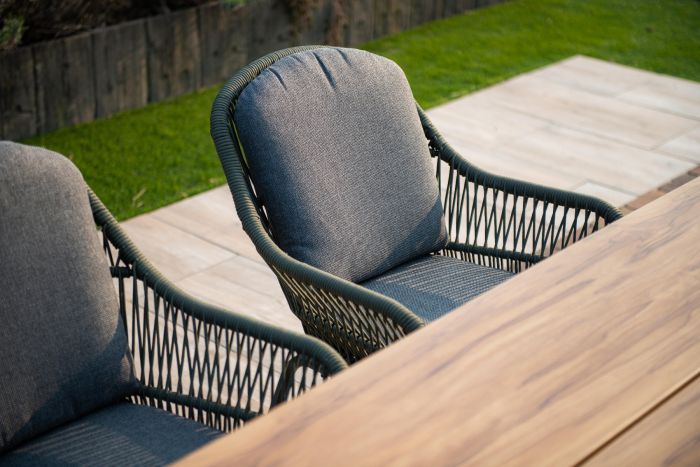 toediening veer Nest Triton dining stoel Garden Impressions - Rope Moss Green - vdgarde.nl
