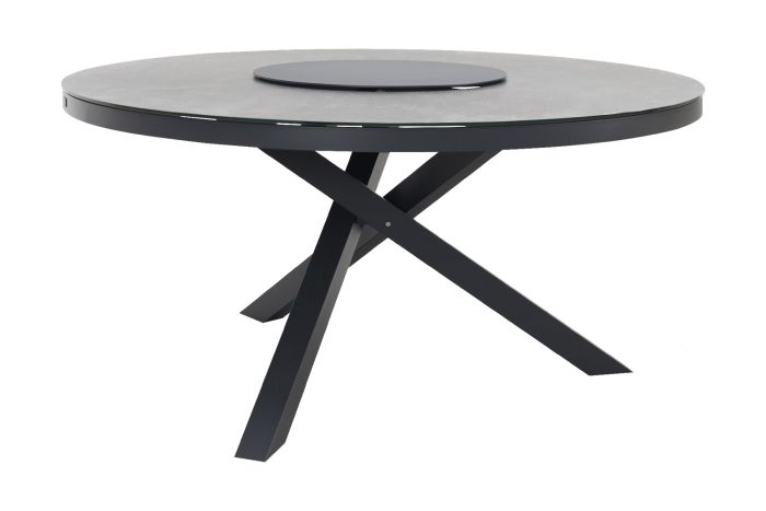 trimmen Het formulier Slank Perth ronde tuintafel - antraciet - 150 cm. -vdgarde.nl