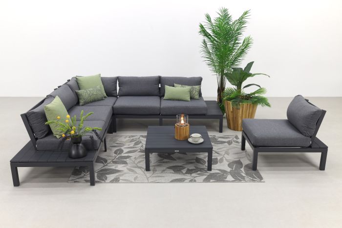 Scharnier Beoordeling Koninklijke familie Loungeset + Loungestoel - Garden Impressions Annabella - Carbon black -  vdgarde.nl