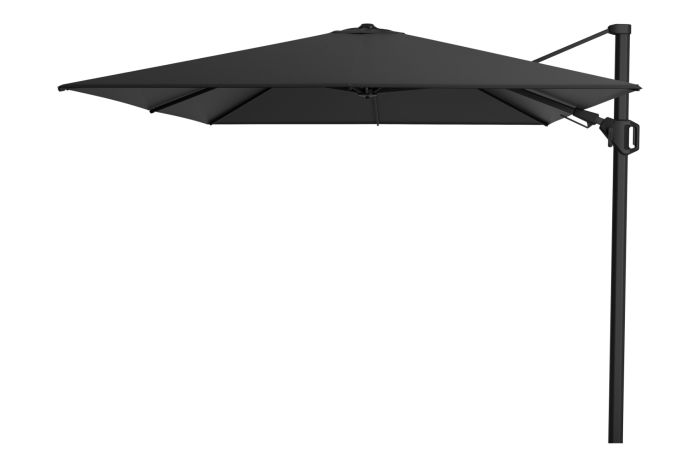 Platinum rechthoek zweefparasol T2 Premium 3,5 x 2,6 m. - Jet Black