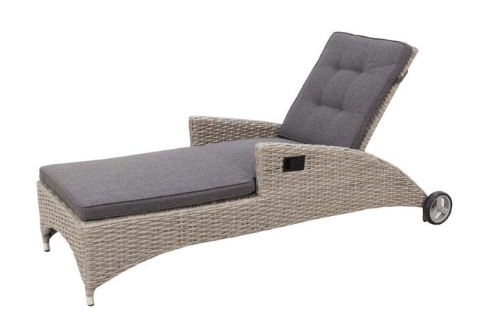 Leeg de prullenbak Ongeldig Profetie Wicker ligbed met wielen - Buffalo - white grey - vdgarde.nl