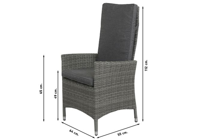 Timber wicker verstelbare tuinstoel Organic - Vdgarde.nl