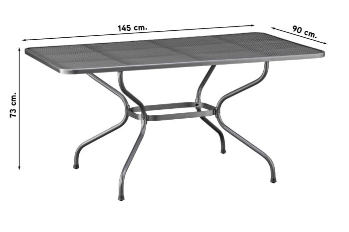 Kritiek Missie Platteland Kettler strekmetaal tafel 145x90 cm. - Van der Garde Tuinmeubelen