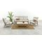 Lagos/Atlanta verstelbare 5-zits stoel-bank aluminium loungeset - Latte