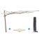 Perfect Shadow Ultra Eclipse Zweefparasol - 3x3m. - Latte/Soft Sand met Murcia voet en hoes