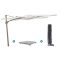 Perfect Shadow Ultra Eclipse Zweefparasol - 4x3m. - Latte/Soft Sand met Valencia voet en hoes