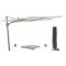 Perfect Shadow Ultra Eclipse Zweefparasol - 4x3m. - Latte/Urban Taupe met Valencia voet en hoes