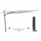 Perfect Shadow Ultra Eclipse Zweefparasol - 4x3m. - Latte/Urban Taupe met Murcia voet en hoes