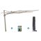 Perfect Shadow Ultra Eclipse Zweefparasol - 4x3m. - Latte/Urban Taupe met ingraafvoet en hoes