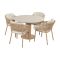 Hartman Altea/Girona ronde tuinset voor 4 personen 120 cm. - Cappuccino