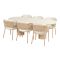 Hartman Altea/Valencia ovale tuinset voor 6 personen 220x100 cm. - Cappuccino