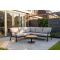 Viento/Canto aluminium hoekbank loungeset - Royal Grey/Teak