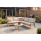 Viento/Canto aluminium hoekbank loungeset - Latte