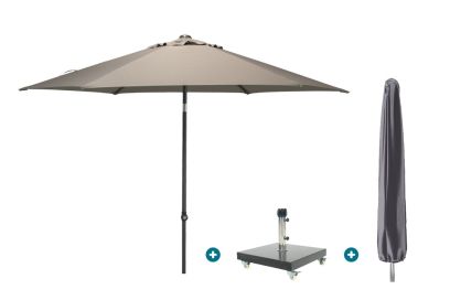 4SO Oasis stokparasol 300 cm. - Taupe Granada voet en hoes