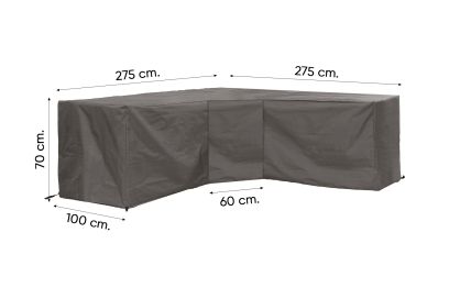 Outdoor Covers l-vormige loungesethoes BIG 275x275x100x70 cm.