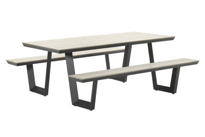 GI Bell picknicktafel 200 x 178 cm. - Carbon black