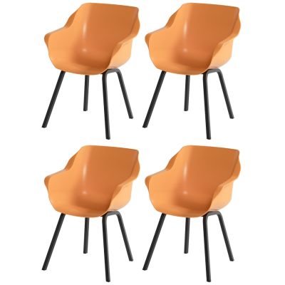 Set van 4 - Hartman Sophie Element dining armstoel - indian orange