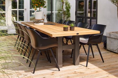 Hartman tuinset - Heron tuintafel black 300 cm. + Sophie studio black