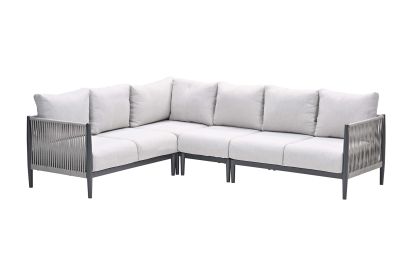 GI Diamo hoek loungebank (L/R) - Carbon Black/Zand