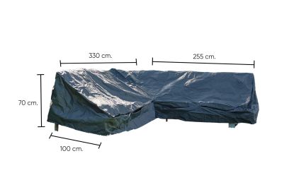 Outdoor Covers L-vormige loungesethoes 255x330x70x100 cm. - Rechts